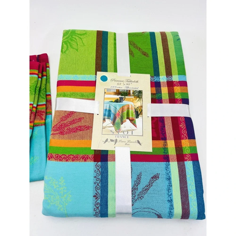 Stof‎ France Provence Tablecloth Napkins Set Laura Lancelle Paris Cotton 63x98